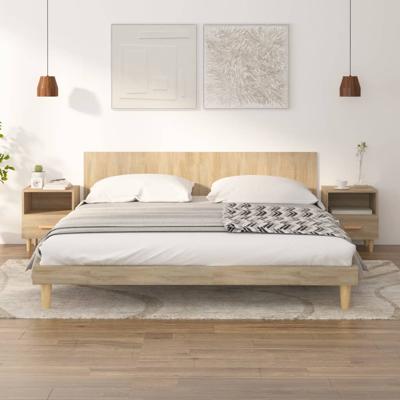 Nachtkastjes 2 st 40x35x47 cm sonoma eikenkleurig