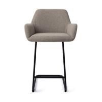 Jesper Home Barkruk 'Hiroo' Arch Black, kleur Foggy Fusion (zithoogte 66cm) - thumbnail