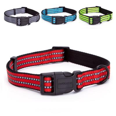 Nobleza Honden klikhalsband - Reflecterend Nylon - 50 cm