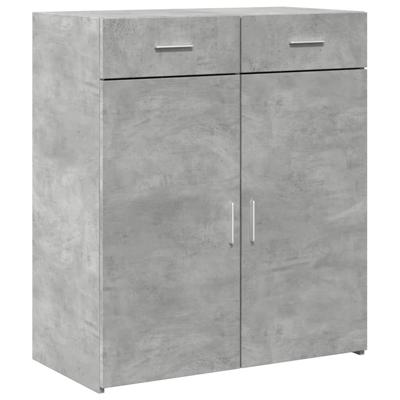 Dressoir 80x42,5x93 cm bewerkt hout betongrijs