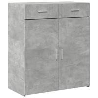Dressoir 80x42,5x93 cm bewerkt hout betongrijs - thumbnail