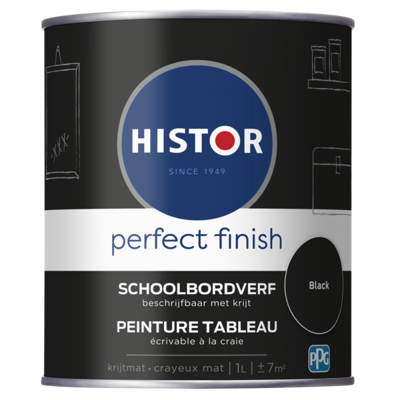 Histor Perfect Finish Schoolbordverf - Black - 1 liter Histor Perfect Finish Schoolbordverf - Black - 1 liter