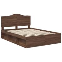 Bedframe Bruin Eiken 140 x 200 cm Massief grenenhout - thumbnail
