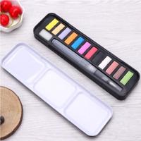 Solide aquarel Paint set draagbare tekening acryl kunst schilderij benodigdheden (12 kleuren) - thumbnail