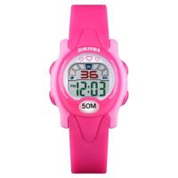 SKMEI 1478 multifunctionele kinderen digitaal horloge 50m waterdichte sport horloge (roze rood) - thumbnail