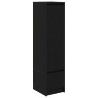 Highboard 29,5x34x119,5 cm spaanplaat zwart eikenkleurig - thumbnail