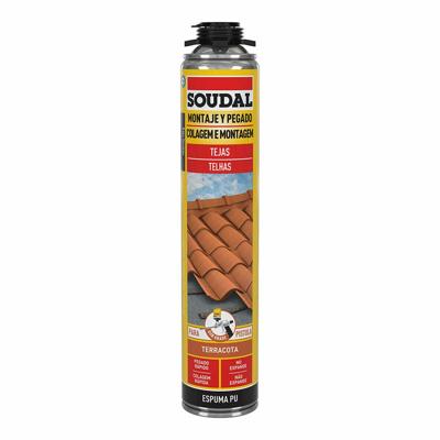 Schuim Soudal Polyurethaan Pistool Dak Rood 750 ml Schuim Soudal Polyurethaan Pistool Dak Rood 750 ml
