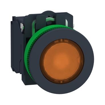 Schneider Electric XB5FW35G5 Verlichte druktoets Terugstelbaar 600 V 3 A 1x NO, 1x NC IP66, IP67, IP69, IP69K 1 stuk(s)