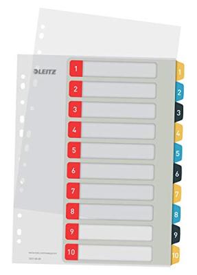 Leitz 12470000 indextab Numerieke tabbladindex Polypropyleen (PP)