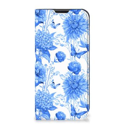 Smart Cover voor Samsung Galaxy Xcover 6 Pro Flowers Blue Smart Cover voor Samsung Galaxy Xcover 6 Pro Flowers Blue
