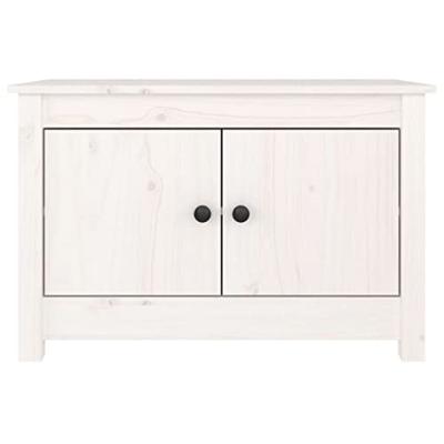 VidaXL Schoenenkast 70x38x45,5 cm massief grenenhout wit