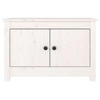 VidaXL Schoenenkast 70x38x45,5 cm massief grenenhout wit - thumbnail