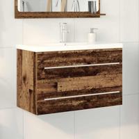 Badkamerkast met lade 2 pcs Oud Hout 80 x 38,5 x 48 cm - thumbnail