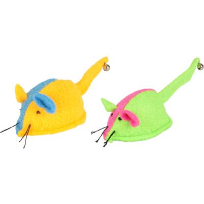 Kattenspeeltje Muis Viny met Bel 15 x 5.5 x 4 cm Flamingo Multicolor