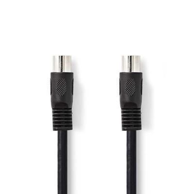 Nedis DIN-Audiokabel | DIN 5-Pins Male | DIN 5-Pins Male | Vernikkeld | 3.00 m | Rond | PVC | Zwart | Label - CAGL20000BK30