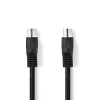 Nedis DIN-Audiokabel | DIN 5-Pins Male | DIN 5-Pins Male | Vernikkeld | 3.00 m | Rond | PVC | Zwart | Label - CAGL20000BK30 - thumbnail
