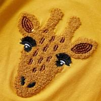 Kindershirt met lange mouwen dierenprint 92 donker okerkleurig - thumbnail