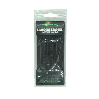 Korda Leadcore Leader Hybrid Lead Clip 3st Gravel Brown