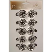 Decoris kandelaar kerstboomkaars op clip zilver 10 stuks - thumbnail
