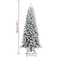 Kunstkerstboom met sneeuw 180 cm PVC en PE - thumbnail