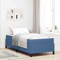 Bedframe met matras Blauw 90 x 190 cm Stof - thumbnail