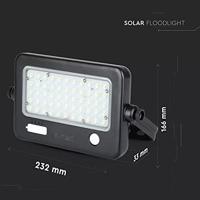 V-TAC 8674 VT-788-10 Tuinschijnwerper op zonne-energie LED 10.00 W Zwart - thumbnail