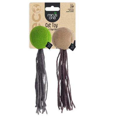 Minus One Felt Cat Toys Balls 2-pack Minus One Felt Cat Toys Balls 2-pack