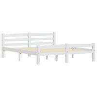 Bedframe massief grenenhout wit 160x200 cm - thumbnail