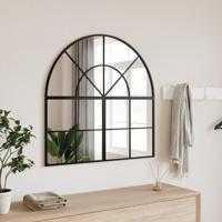 VidaXL Wandspiegel boog 80x80 cm ijzer zwart - thumbnail