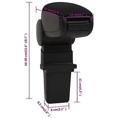 VidaXL Armsteun 12x32x(34-50) cm abs zwart