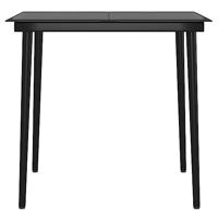 5-delige Tuinset met kussens grijs en zwart - thumbnail