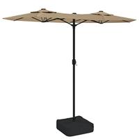 VidaXL Parasol dubbel dak 316x240 cm taupe - thumbnail