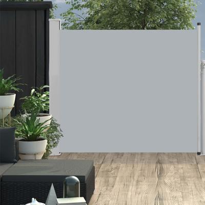Tuinscherm uittrekbaar 100x300 cm grijs