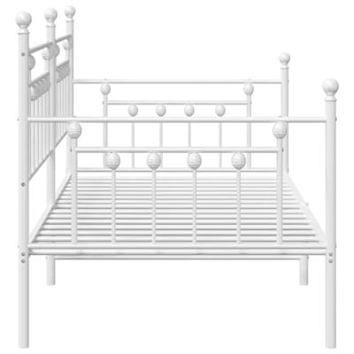 Bedframe voor een daybed met hoofdeinde Wit 100 x 190 cm Staal
