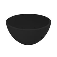 Best Design Arezzo waskom 20x20cm rond solid surface mat zwart 4010310 - thumbnail