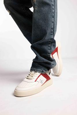 Off The Pitch Sky Force Sneakers Heren Wit/Rood - Maat 43 - Kleur: RoodWit | Soccerfanshop