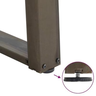 Console tafelpoten 2st U-vormig 38x(72-73)cm staal naturel - thumbnail