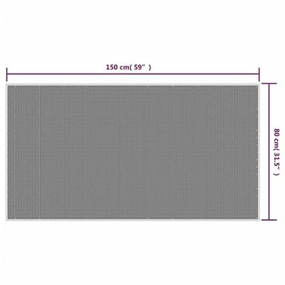 VidaXL Buitenkleed omkeerbaar 80x150 cm bruin en wit VidaXL Buitenkleed omkeerbaar 80x150 cm bruin en wit