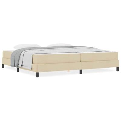 Boxspring bed met matras Crème 200 x 200 cm Stof