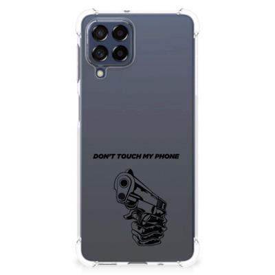 Samsung Galaxy M53 Anti Shock Case Gun Don't Touch My Phone Samsung Galaxy M53 Anti Shock Case Gun Don't Touch My Phone