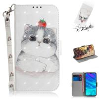 3D gekleurde tekening cute cat patroon horizontale Flip lederen case voor Huawei P Smart + 2019/Enjoy 9s/Honor 10i/Honor 20i/Honor 20 lite met houder - thumbnail