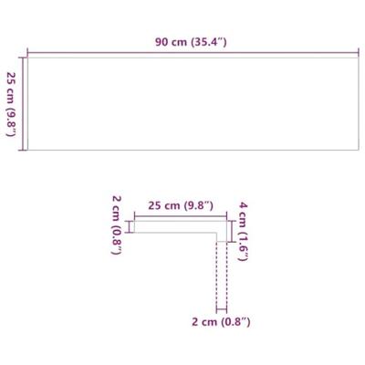 VidaXL Traptreden 4 st 90x25x2 cm onbehandeld massief eikenhout VidaXL Traptreden 4 st 90x25x2 cm onbehandeld massief eikenhout