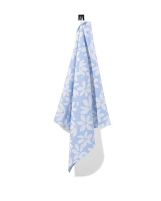 HEMA Theedoek 65x65cm katoen bloemen (felblauw)