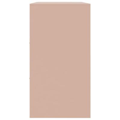 Dressoir 99x39x73 cm staal roze