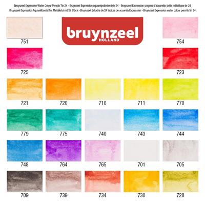 Bruynzeel expression aquarelpotloden blik 24