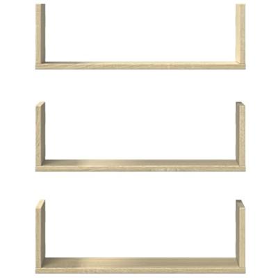 Wandschappen 3 st 58x18x18 cm spaanplaat sonoma eikenkleurig