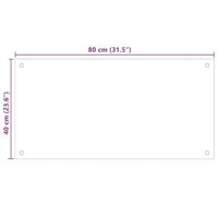 VidaXL Spatschermen keuken 2 st 80x40 cm gehard glas zwart - thumbnail