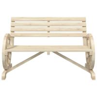Tuinbankje 2-zits massief vurenhout - thumbnail