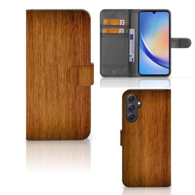 Samsung Galaxy A24 4G | Book Style Case | Donker Hout