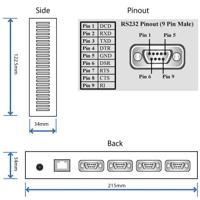 Brainboxes RS232 4 Port Ethernet op Serial Adapter - thumbnail